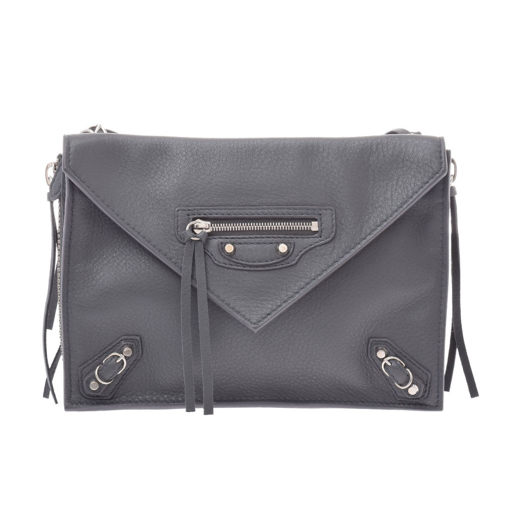 BALENCIAGA Paper Triple XS Gray Calfskin Shoulder Bag